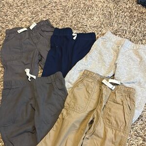 Like new 18 mo Carters Casual Pants Set - Gray, Navy, Tan